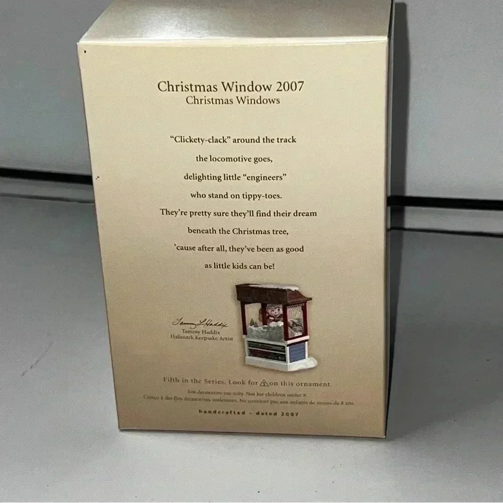 Hallmark Keepsake Christmas Window 2007 Whistle Stop Train Shop Ornament 4” - Picture 2 of 3